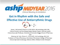 Get in Rhythm with the Safe and Effective Use of Antiarrythmic Drugs