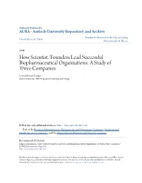 How Scientist/Founders Lead Successful Biopharmaceutical