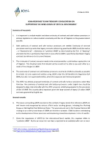 Icma Response to Hm Treasury Consultation on Supporting the Wind-Down of Critical Benchmarks1