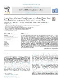 Inverted Channel Belts and Floodplain Clays to the East of Tempe Terra, Mars