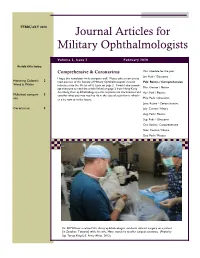 Journal Articles for Military Ophthalmologists