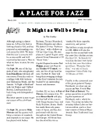 March 2010 Editor: Tim Coakley W E B S I T E : — UPDATED DAILY It Might As Well Be Swing