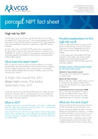 NIPT Fact Sheet