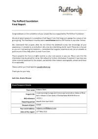 The Rufford Foundation Final Report