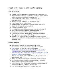 The World in Which We're Working