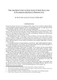 A Governor-General's Perspective