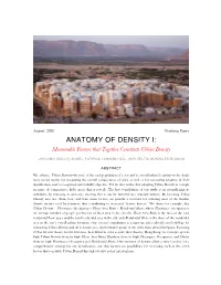 ANATOMY of DENSITY I: Measurable Factors That Together Constitute Urban Density