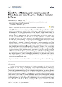Fractal-Based Modeling and Spatial Analysis of Urban Form and Growth: a Case Study of Shenzhen in China