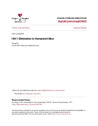 HIV-1 Elimination in Humanized Mice