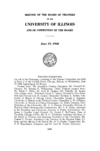 June 18, 1968, Minutes | UI Board of Trustees