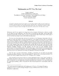 Mathematics on TV? Yes, We Can!
