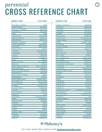 Perennial 1 CROSS REFERENCE CHART