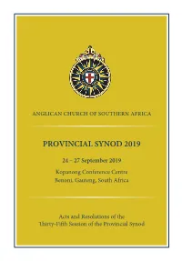 Provincial Synod 2019