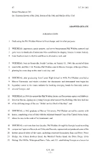 Senate Resolution 301 By: Senators Brown of the 26Th, Staton of the 18Th and Mullis of the 53Rd