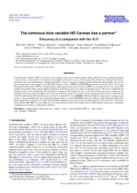 The Luminous Blue Variable HR Carinae Has a Partner? Discovery of a Companion with the VLTI