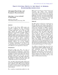 Aboriginal Knowledge and Ecosystem Reconstruction