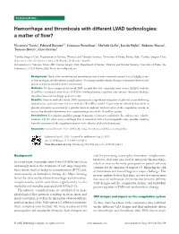 Hemorrhage and Thrombosis with Different LVAD Technologies: a Matter of Flow?