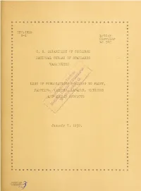 Letter Circular 542: List of Publications Relating to Paint