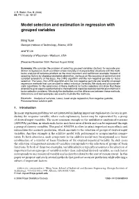 Model Selection and Estimation in Regression with Grouped Variables