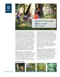 Scouters Mountain Nature Park FIELD GUIDE
