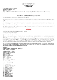 ANSWERED ON:28.11.2016 Inclusion in ST List Majhi Shri Balabhadra;Mishra Shri Bhairon Prasad;P