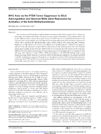 MYC Acts Via the PTEN Tumor Suppressor to Elicit Autoregulation and Genome-Wide Gene Repression by Activation of the Ezh2 Methyltransferase