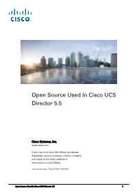 Open Source Used in Cisco UCS Director 5.5