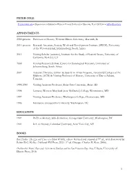 1 PETER COLE APPOINTMENTS 2000-Present Professor of History