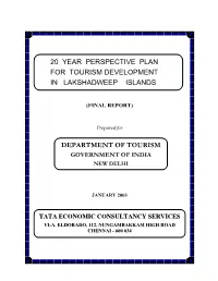20 Year Perspective Plan for Tourism Development In