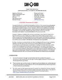 2020-21 SBX World Cup Selection Protocol