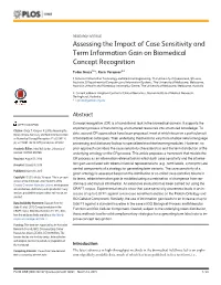 Assessing the Impact of Case Sensitivity and Term Information Gain on Biomedical Concept Recognition