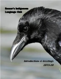 Introductions & Greetings 2018-20