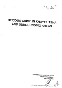 Serious Crime in Khayelitsha and Surrounding Areas