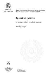 Speciation Genomics