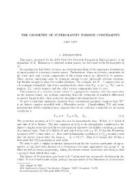 The Geometry of Supergravity Torsion Constraints