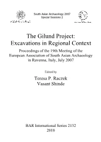The Gilund Project: Excavations in Regional Context