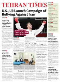 U.S., Uk Launch Campaign of Bullying Against Iran