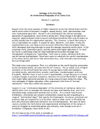 Unhappy in Its Own Way an Institutional Biography of UC Santa Cruz