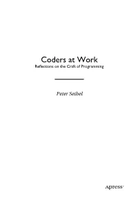 Coders at Work Reflections on the Craft of Programming