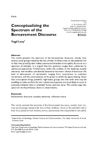 Conceptualizing the Spectrum of the Bereavement Discourse