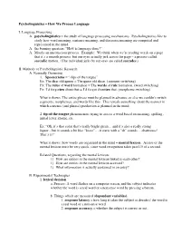 Psycholinguistics – How We Process Language