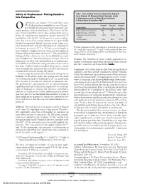 Safety of Oxybenzone: Putting Numbers Table