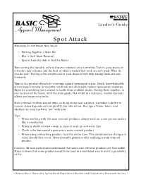 Spot Attack Handouts for the Lesson Spot Attack