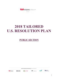 2018 Tailored U.S. Resolution Plan
