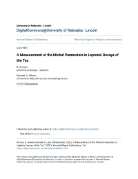 A Measurement of the Michel Parameters in Leptonic Decays of the Tau