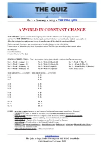 A World in Constant Change