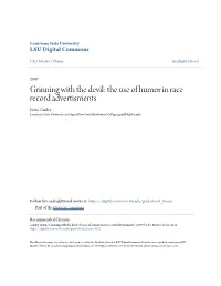 Grinning with the Devil: the Use of Humor in Race Record Advertisments