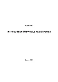 Introduction to Invasive Alien Species