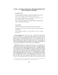 Panel 1: Setting the Stage: History Before the Ninety-Third Congress
