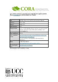 UCC Library and UCC Researchers Have Made This Item Openly Available